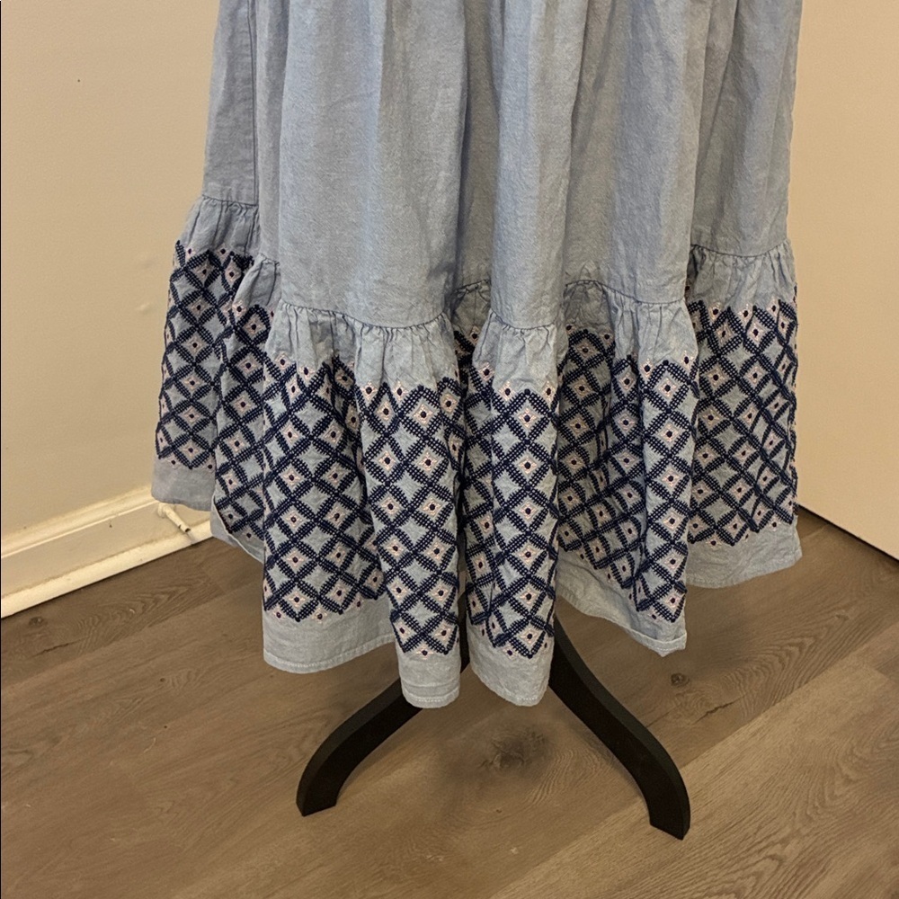 Rebecca Minkoff Lucy Embroidered-Hem Midi Dress - Large - Picture 5 of 9
